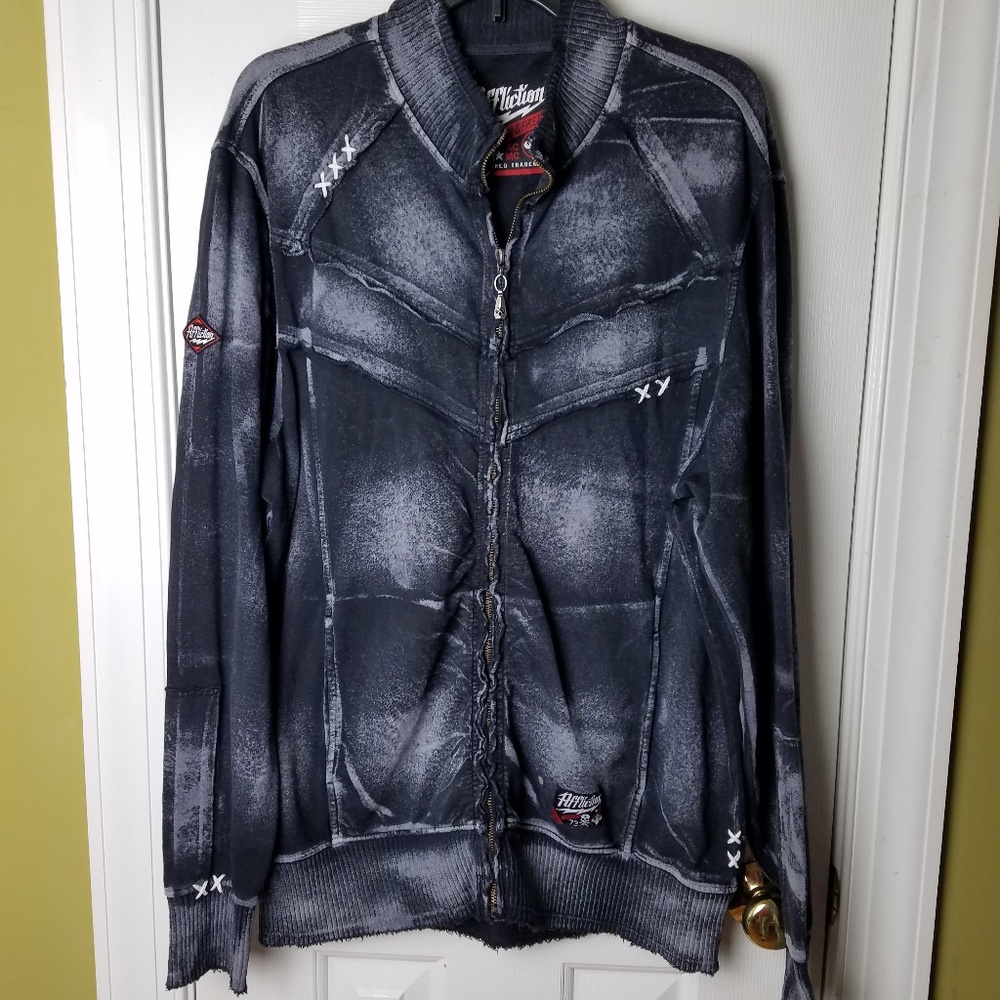 Affliction Loud & Fast ACMC Distressed Jacket